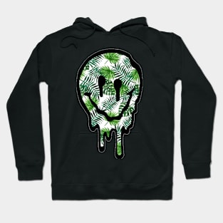 Palm Tree Drippy Smiley Face Hoodie